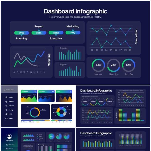 深色系仪表可视化数据看板PPT信息图表Dashboard Powerpoint Infographics 深色系仪表可视化数据看板PPT信息图表Dashboard Powerpoint Infographics