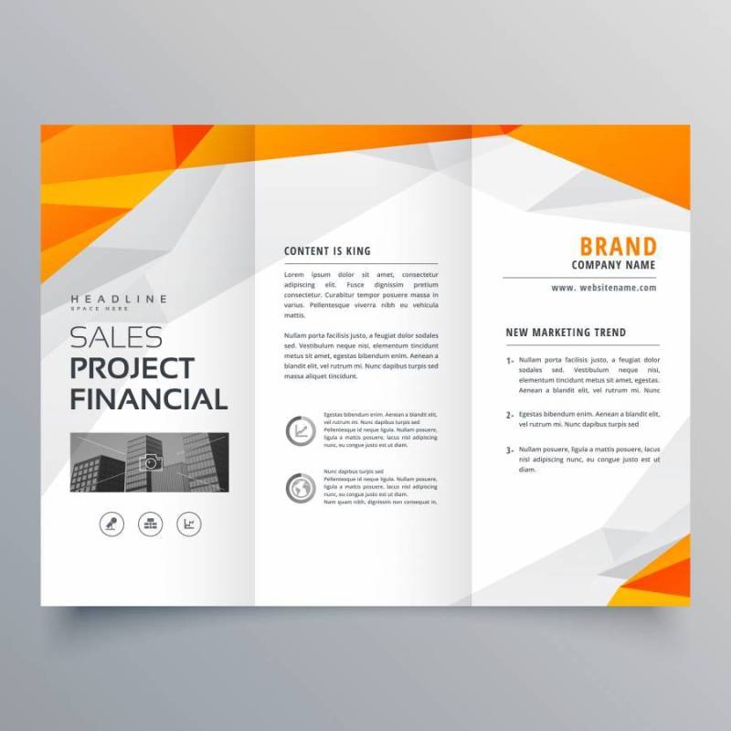 抽象橙色灯笼宣传册设计业务模板