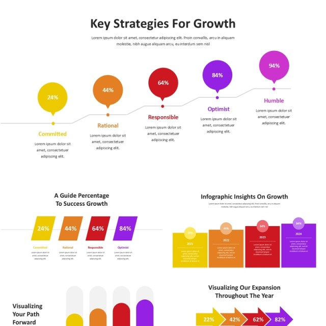 增长信息图表PPT素材Growth Infographic