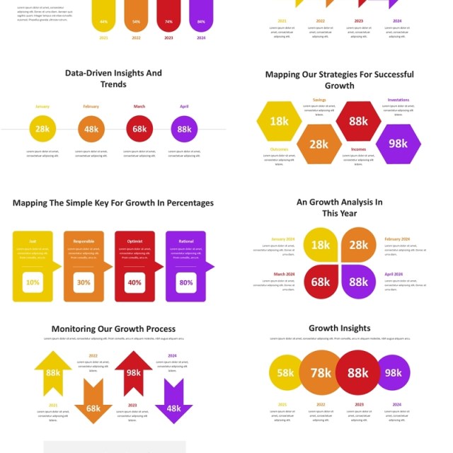 增长信息图表PPT素材Growth Infographic