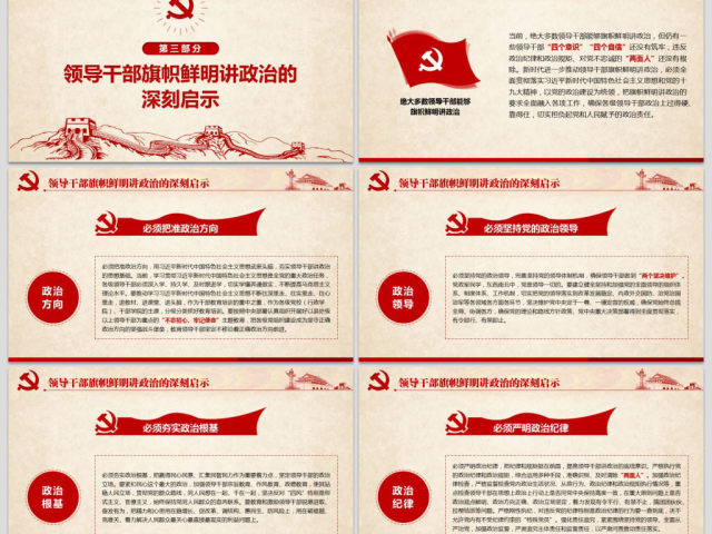 原创新时代领导干部必须旗帜鲜明讲政治党建PPT 原创新时代领导干部必须旗帜鲜明讲政治党建PPT