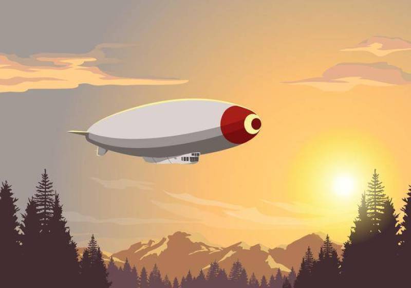 飞艇飞船矢量场景