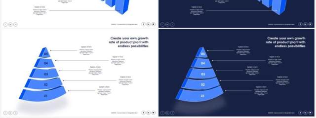 SWOT平面信息图PPT素材flat infographics