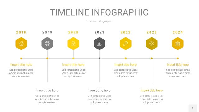 灰黄色时间轴PPT信息图1