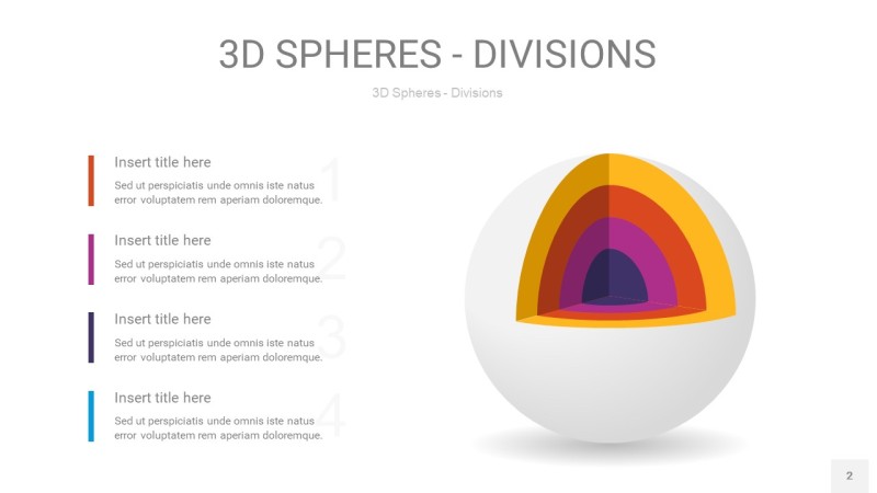 多彩3D球体切割PPT信息图2