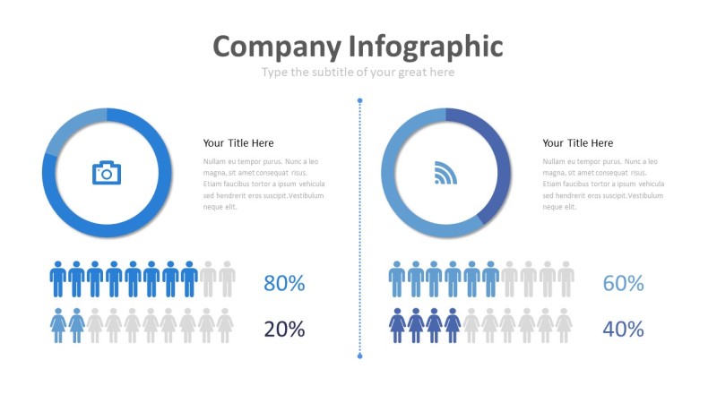 蓝色齿轮商务PPT图表-22