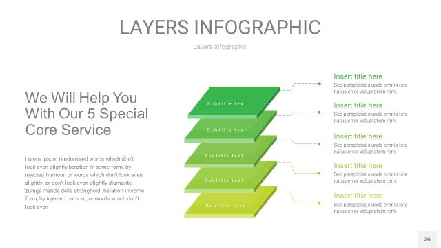 嫩绿色3D分层PPT信息图26
