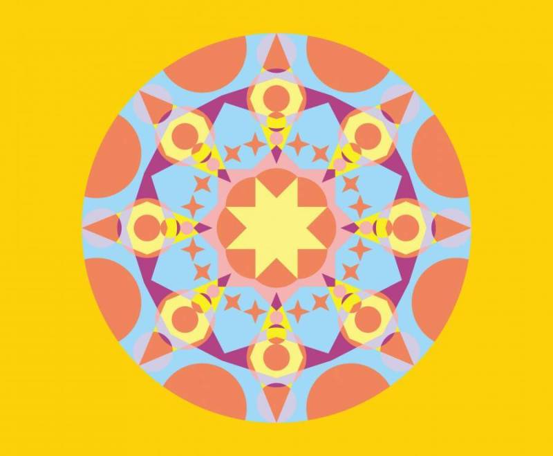 几何万花筒图案矢量