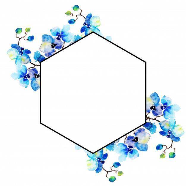 水彩花卉框架多用途背景