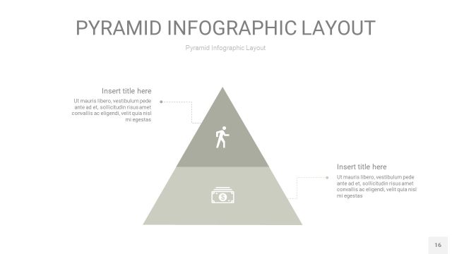 灰色3D金字塔PPT信息图表16