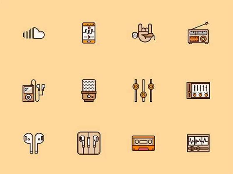 20 枚音频工具图标