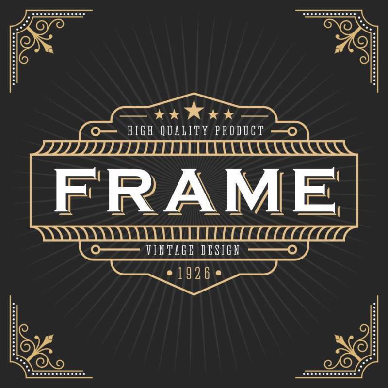 复古线框装饰艺术风格