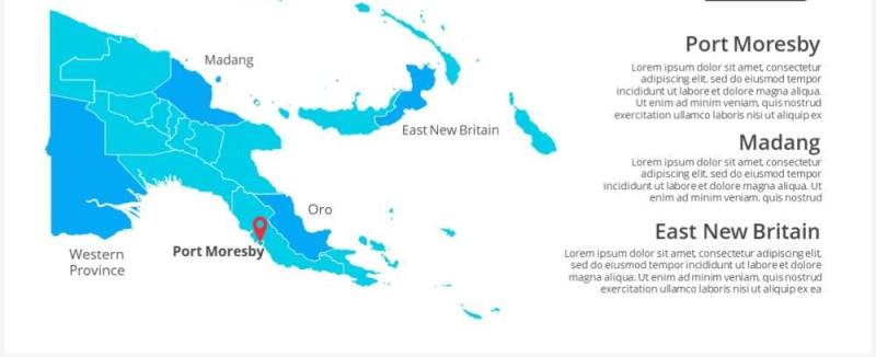 大洋洲地图PPT元素Oceania