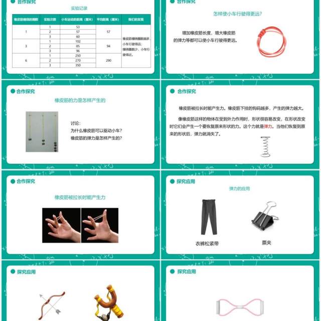 教科版五年级科学上册用橡皮筋作动力PPT模板