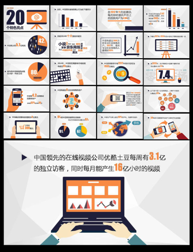 扁平化PPT精美图形图表数据汇总PPT 扁平化PPT精美图形图表数据汇总PPT