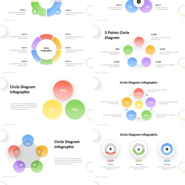 圆形信息图表PPT模板Circle Infographic