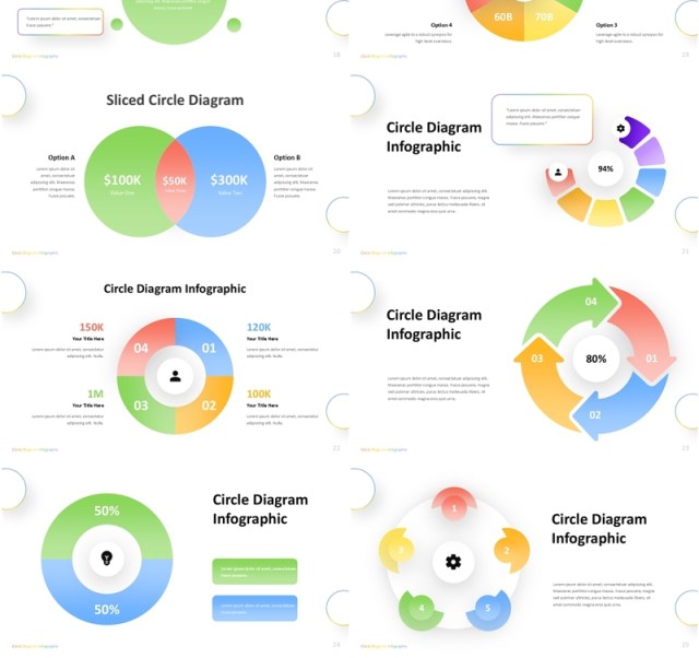 圆形信息图表PPT模板Circle Infographic