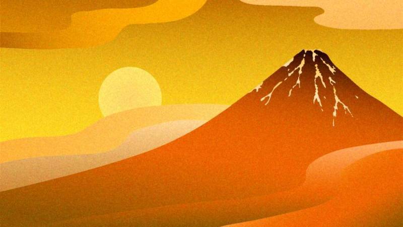 向日葵向金叶风红富士16：9