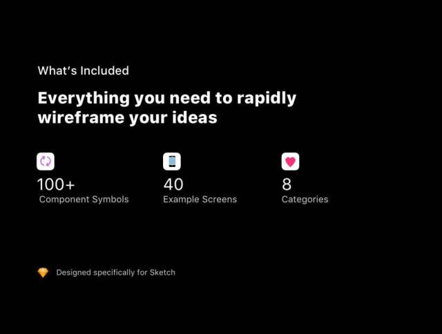 超清洁移动套件,用于Sketch。,Launchpad线框套件中的快速线框图 超清洁移动套件,用于Sketch。,Launchpad线框套件中的快速线框图