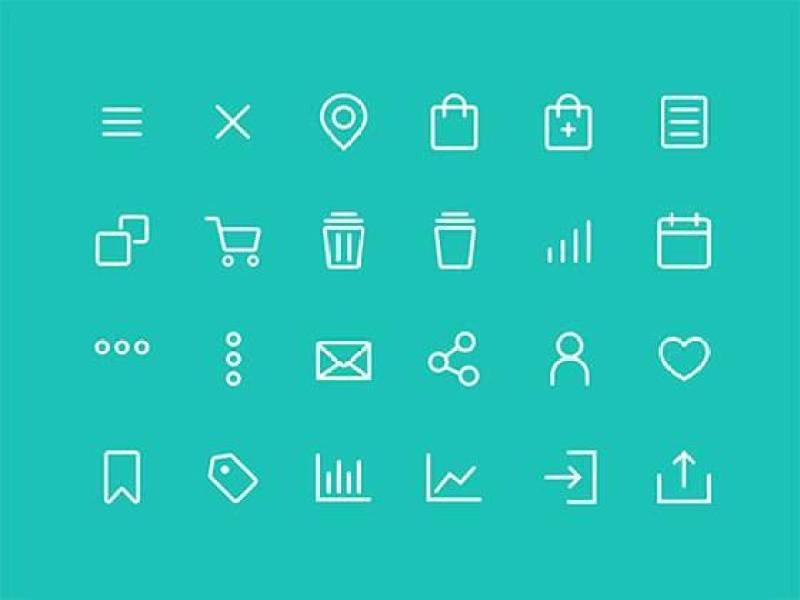 80 枚圆角线性图标