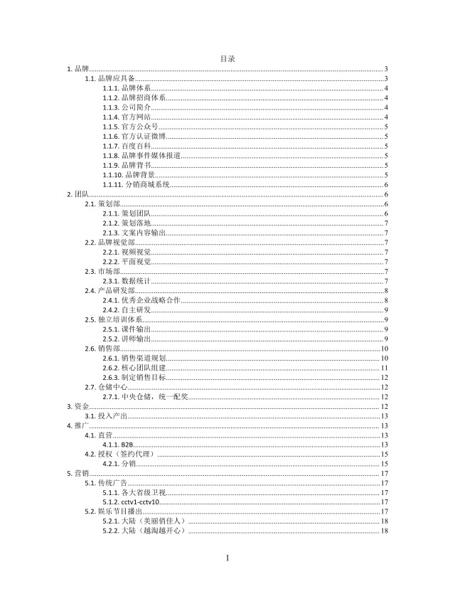 思维导图品牌运营XMind模板