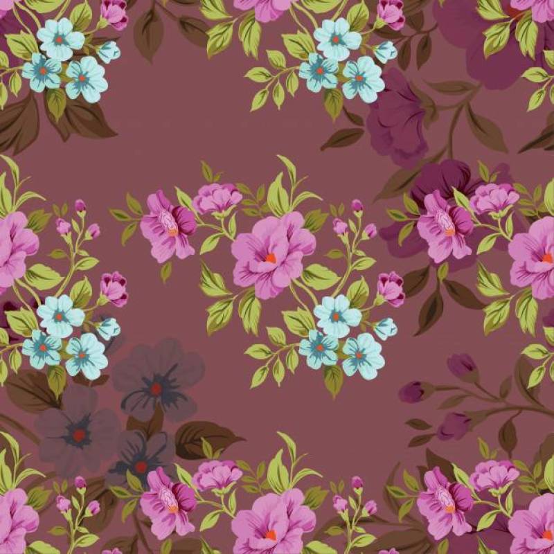 在向量中的无缝花图案