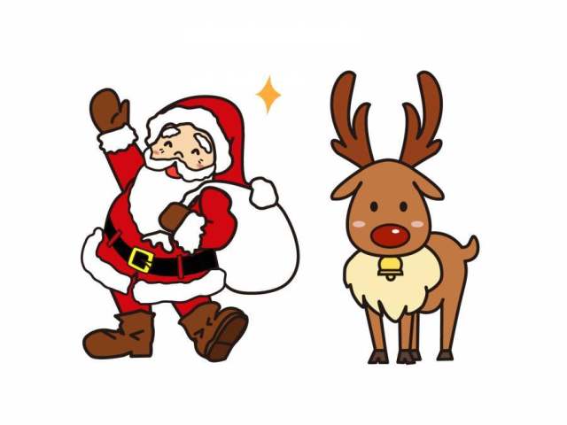 圣诞老人和驯鹿