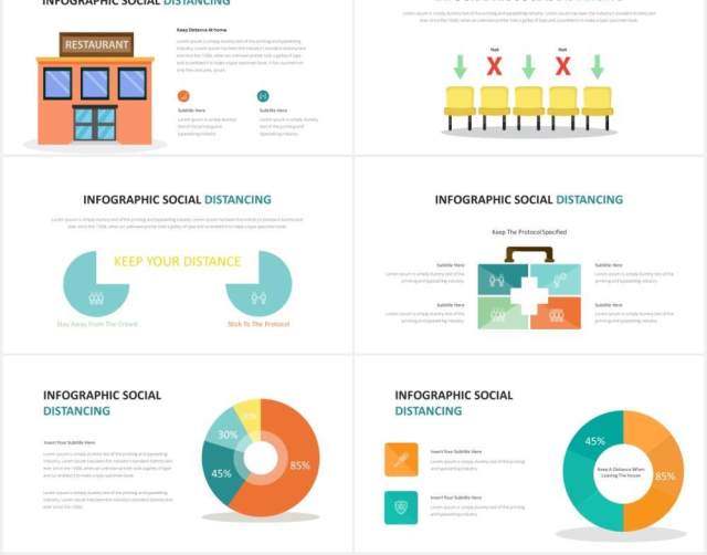 防疫社交距离信息图表PPT素材Social Distancing Infographic Powerpoint