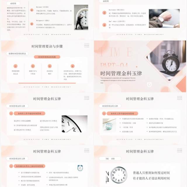 橙色商务风时间管理企业培训PPT模板 橙色商务风时间管理企业培训PPT模板