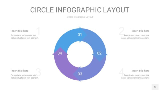 紫蓝色圆形PPT信息图13