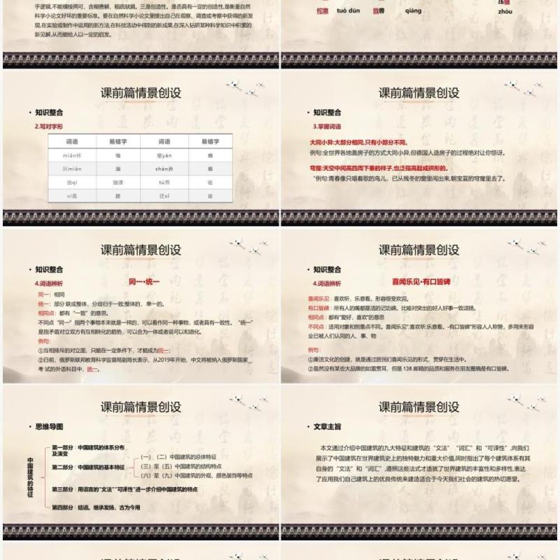 部编版高中语文必修五中国建筑的特征课件PPT模板