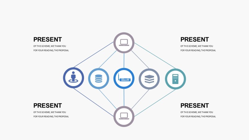 蓝色创意总分关系PPT图表-26