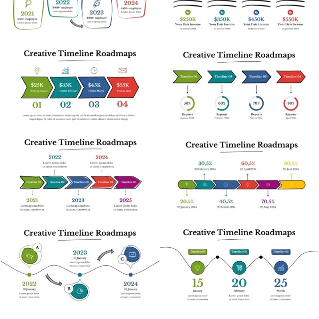 创意时间线路线流程图PPT模板Creative Timeline Roadmaps - Presentation Template 创意时间线路线流程图PPT模板Creative Timeline Roadmaps - Presentation Template