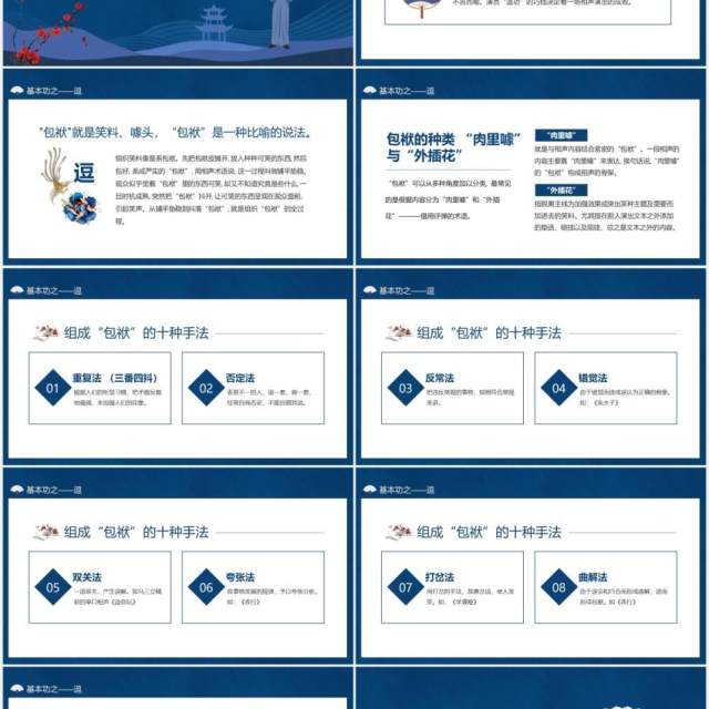 相声说学逗唱基本功知识介绍动态PPT模板 相声说学逗唱基本功知识介绍动态PPT模板