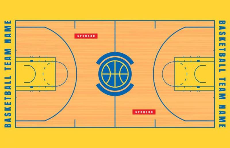 篮球场平面图例证