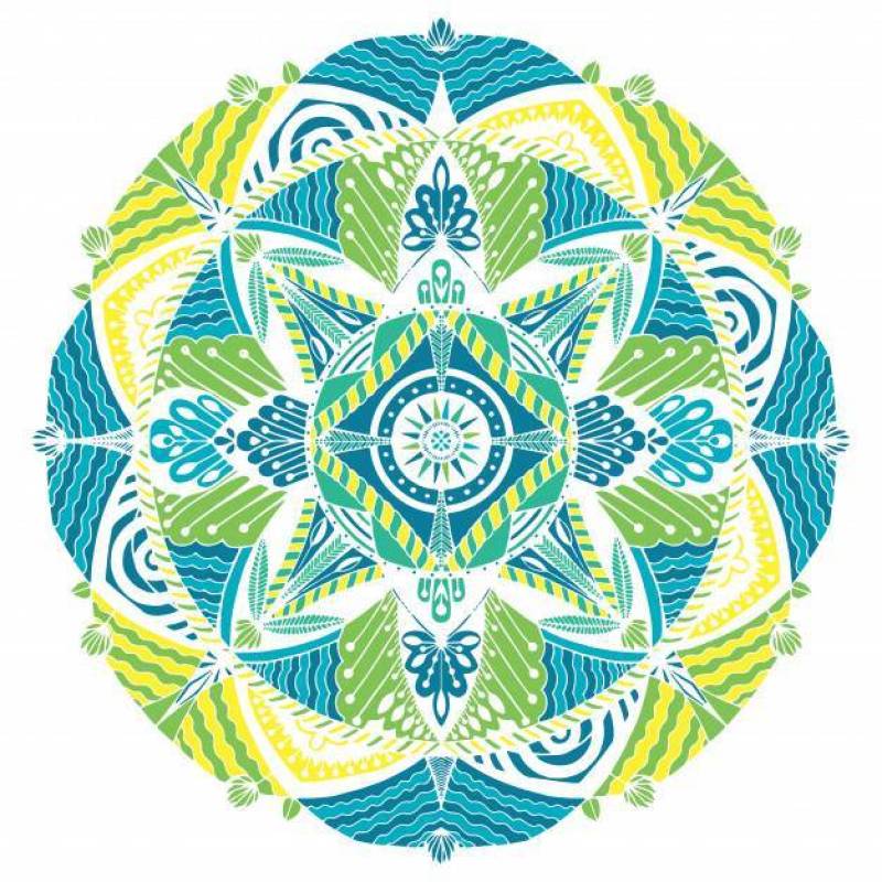 矢量图形曼荼罗与民族动机