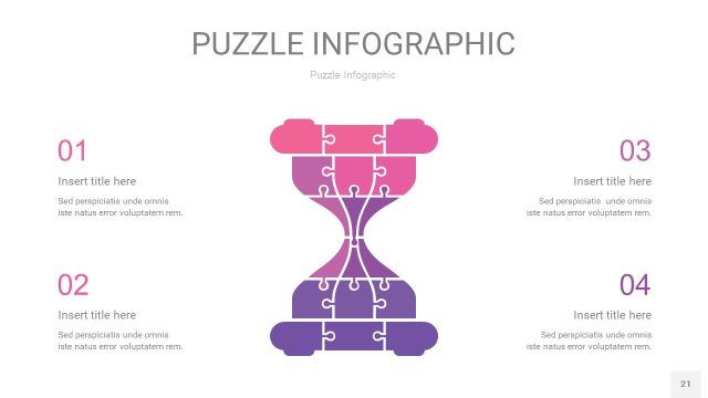 粉紫色拼图PPT图表21 粉紫色拼图PPT图表21