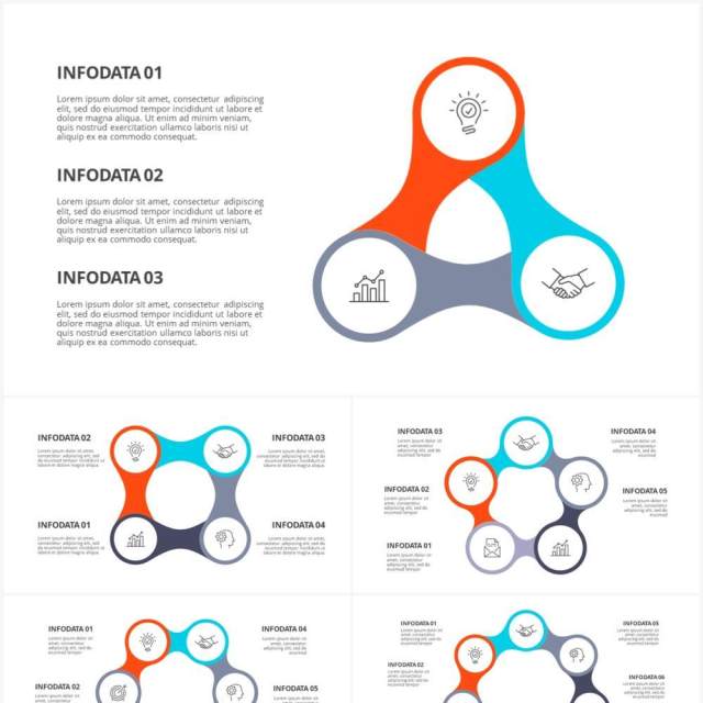 圆形信息图PPT素材元素Diagrams