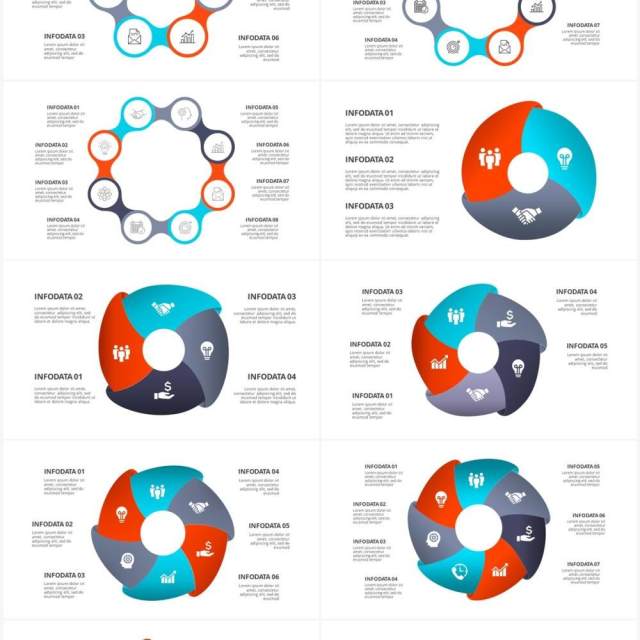 圆形信息图PPT素材元素Diagrams