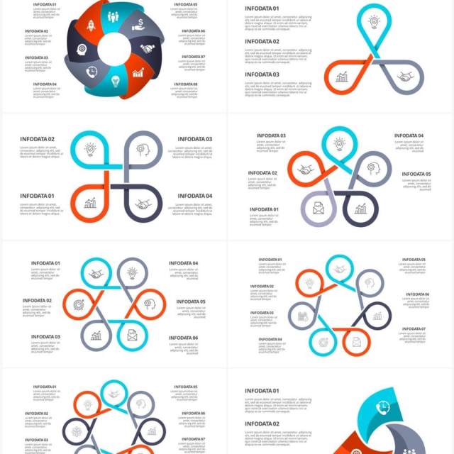 圆形信息图PPT素材元素Diagrams