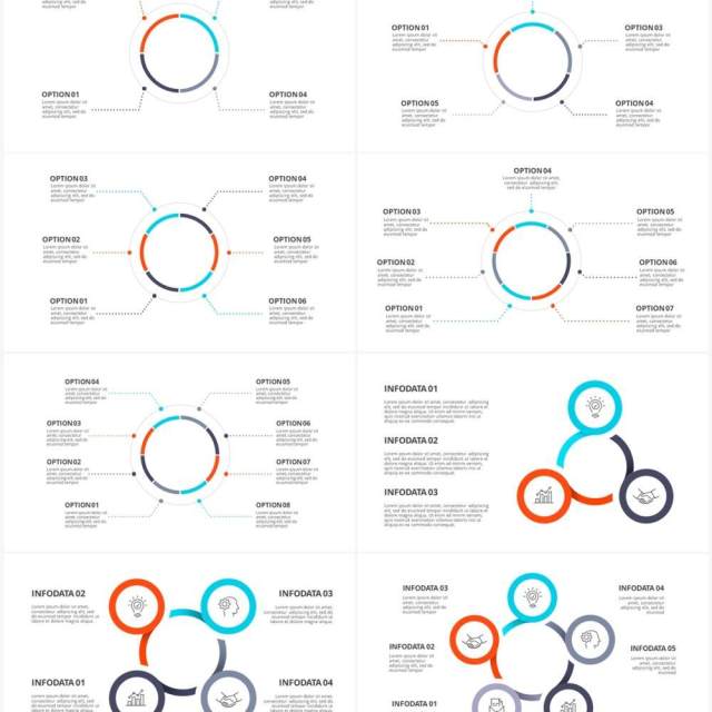 圆形信息图PPT素材元素Diagrams