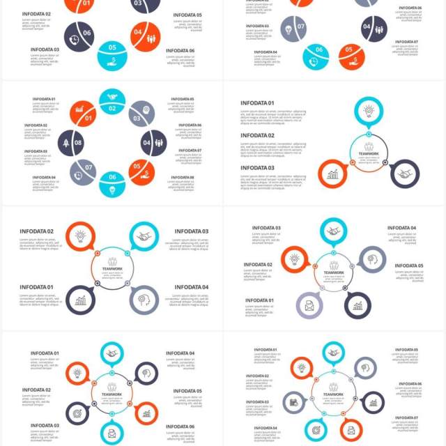 圆形信息图PPT素材元素Diagrams