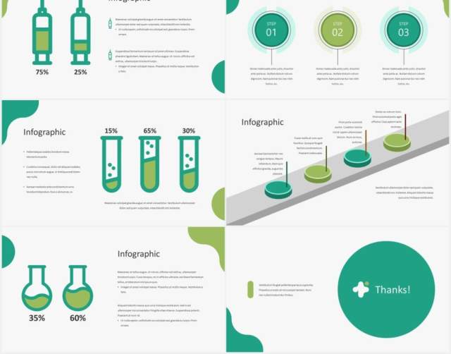 绿色简约医疗健康图片排版设计PPT模板HEALTHINA - Medical Power Point Template