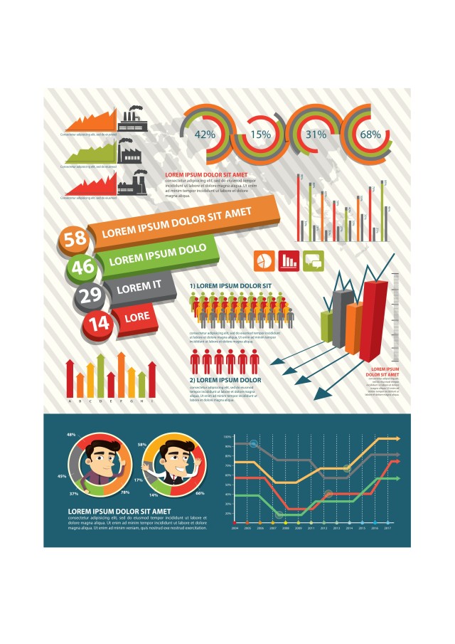 信息图形和图表设计元素向量集10 信息图形和图表设计元素向量集10