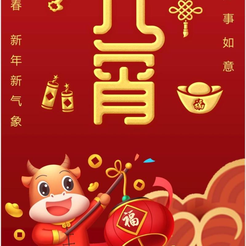 红色中国风元宵节贺卡竖版PPT模板