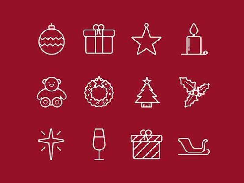 Outline Christmas Icons