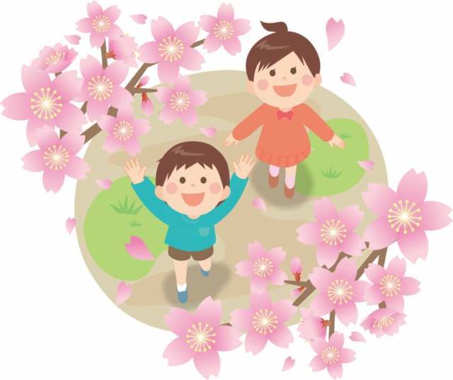 樱花和儿童