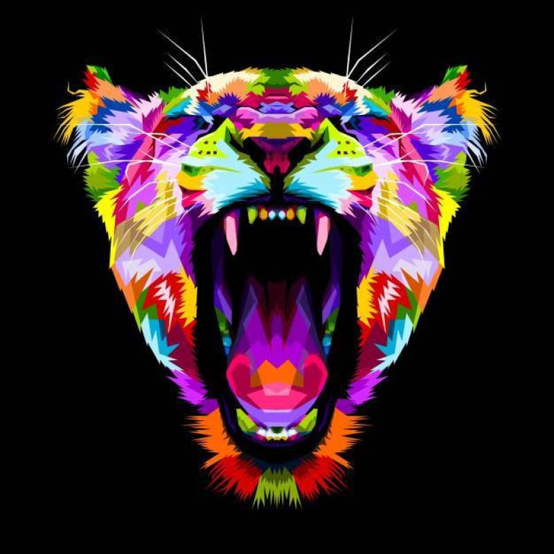 在波普艺术风格的愤怒的彩色线条