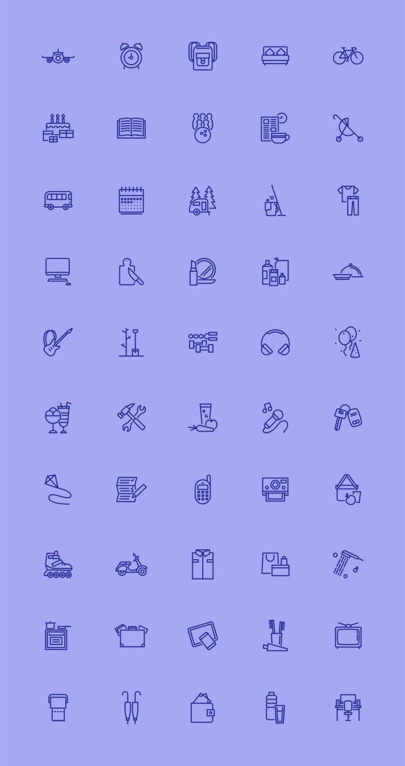 50 枚生活方式元素图标