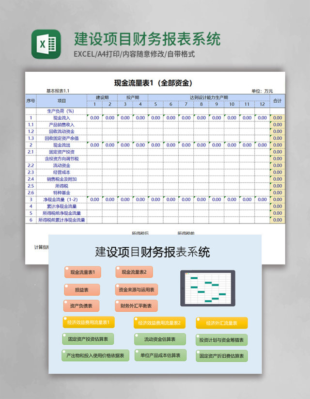 建设项目财务报表系统